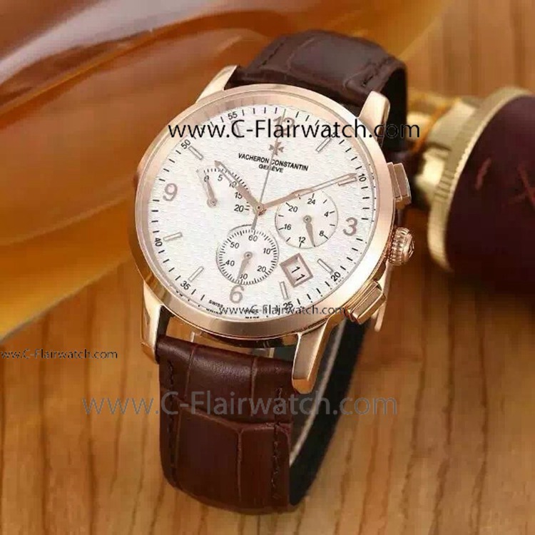 Fake Vacheron Constantin Geneve Quartz Rose Gold White Watch